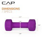 Violet 5 lb Neoprene Dumbbell Weights - Pair