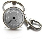Fitness Keychain Set: Barbell & Dumbbell Rings