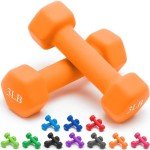 Portzon Neon Orange 1.4kg Neoprene Dumbbell Set