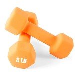 Portzon Neon Orange 1.4kg Neoprene Dumbbell Set