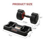 Adjustable 5-in-1 Dumbbells, 25LB Home Trainer