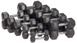 Premium Rubber Hex Dumbbells – 25-Pound Pair