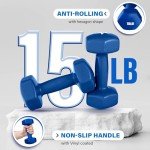 Yes4All 15 lbs Dumbbell Set - Nautical Blue