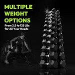 7.5LB Rubber Hex Dumbbells for Strength Training