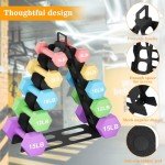 5-Tier A-Frame Dumbbell Rack Organizer (Black)