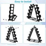 5-Tier A-Frame Dumbbell Rack Organizer (Black)