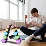 5-Tier A-Frame Dumbbell Rack Organizer (Black)