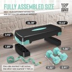 Adjustable Aerobic Stepper with Dumbbells Set