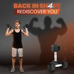 Yes4All 20 lbs Chrome Grip Hex Dumbbells Pair