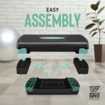 Adjustable Aerobic Stepper with Dumbbells Set