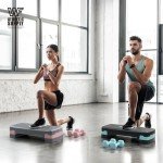 Adjustable Aerobic Stepper with Dumbbells Set