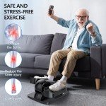 Quiet Compact Elliptical Trainer for Seniors with Remote