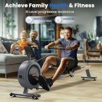FEIERDUN Magnetic Rower Machine for Home Fitness