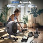 FEIERDUN Magnetic Rower Machine for Home Fitness