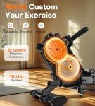 MOSUNY Magnetic Rower with Bluetooth & 16 Resistance Levels