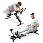 3-in-1 Foldable Rowing Machine with LED Monitor