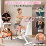 Foldable Squat and Rowing Machine for Home