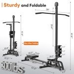 ONETWOFIT 2-in-1 Foldable Rowing & LAT Machine
