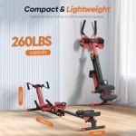 HiFast Foldable Rowing and AB Crunch Machine