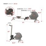 Sunny Health Folding Magnetic Rowing Machine with Monitor