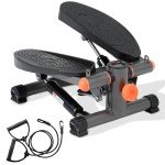 Mini Stair Stepper with Resistance Bands for Home Fitness