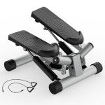 Compact Stair Stepper with Resistance Bands for Home
