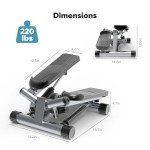 Compact Stair Stepper with Resistance Bands for Home