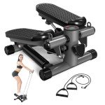 Home Exercise Stepper with Resistance Bands & Monitor