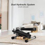Home Exercise Stepper with Resistance Bands & Monitor