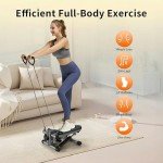 Home Exercise Stepper with Resistance Bands & Monitor