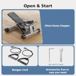 DUMOS Mini Stair Stepper with Resistance Bands