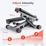 Sunny Health & Fitness Mini Stepper with Resistance Bands