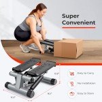 Sunny Health & Fitness Mini Stepper with Resistance Bands