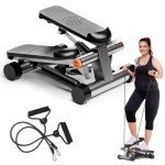 Adjustable Home Stepper with Resistance Bands