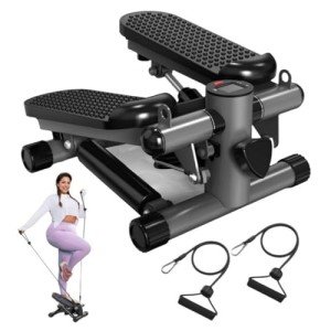 Mini Stair Stepper with Resistance Bands for Home