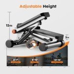 Adjustable Home Stepper with Resistance Bands