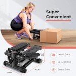 Mini Stair Stepper with Resistance Bands for Home
