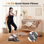 Adjustable Home Stepper with Resistance Bands