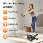 Compact Stair Stepper with LED Display and Resistance Bands