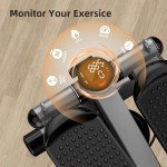Compact Stair Stepper with LED Display and Resistance Bands