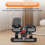 Compact Stair Stepper with LED Display and Resistance Bands