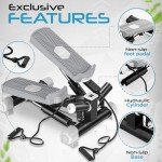 Portable Mini Stair Stepper with Resistance Bands