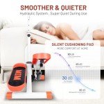 Adjustable Home Stepper with Resistance Bands and Monitor