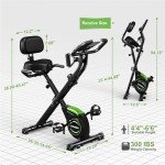 Caromix Folding Magnetic Exercise Bike with Resistance