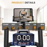 Comfortable Recumbent Exercise Bike with LCD Display