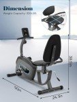 Quiet Recumbent Exercise Bike with 8 Resistance Levels
