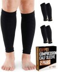 Copper Calf Compression Sleeves - 2 Pairs Set