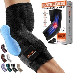 Dr. Brace Elite Elbow Compression Sleeve - Black, L