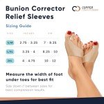 Copper Compression Bunion Relief Sleeve for Big Toes