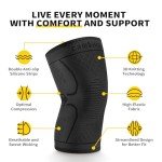 CAMBIVO Knee Brace Support Sleeves (2 Pack)